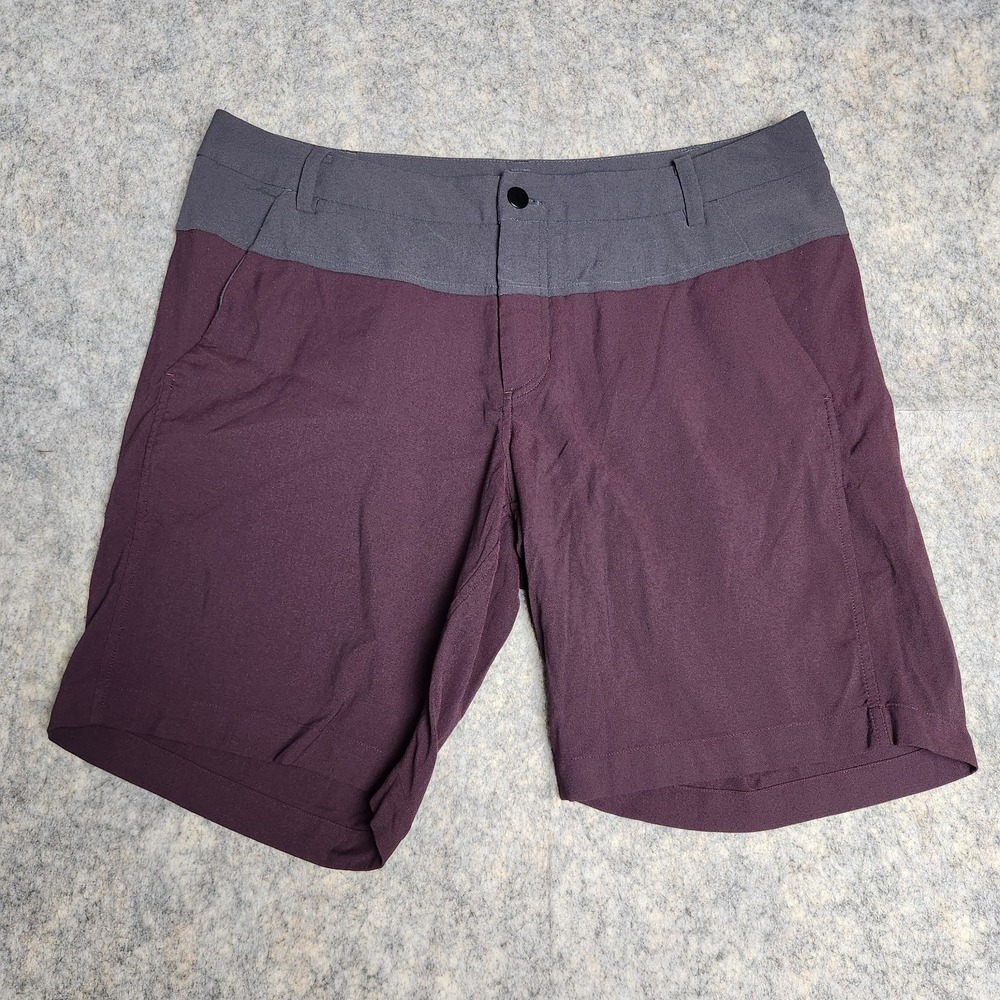 lululemon Commission Shorts Men 36 W 9 I Maroon Gray Stretch Performance Preppy